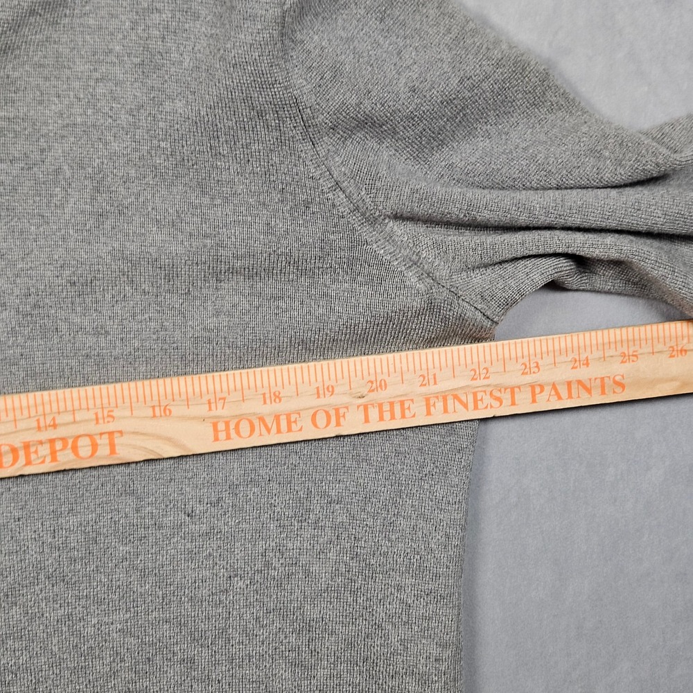 Theory Shawl Collar Sweater Mens XL Gray 100% Merino Wool Knit Pullover - Picture 6 of 10